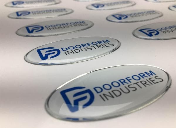 Premium dome sticker with high gloss finish