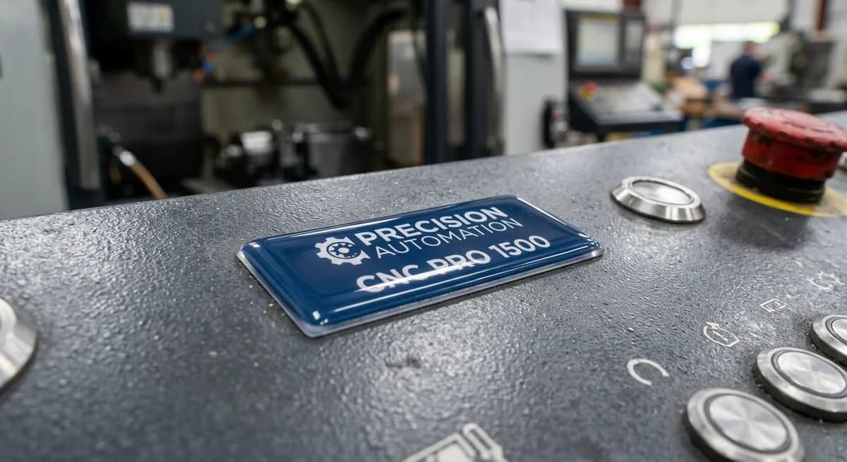 Polyurethane dome label with custom shape