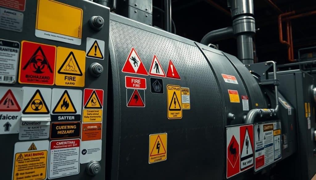 Warning label for high voltage equipment