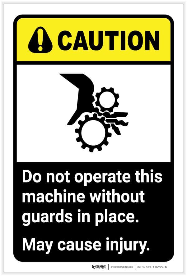 Safety label for industrial workplace compliance