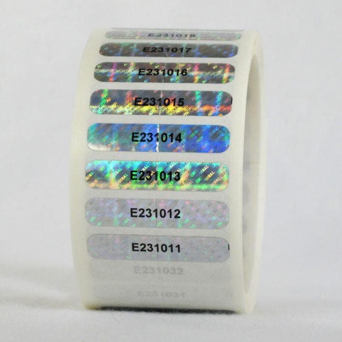 Serial numbered label for product authentication