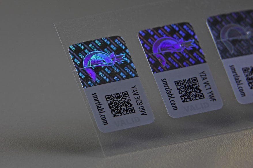Hologram security seal label