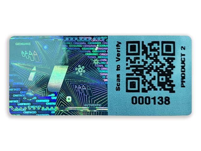 Holographic security label for product verification