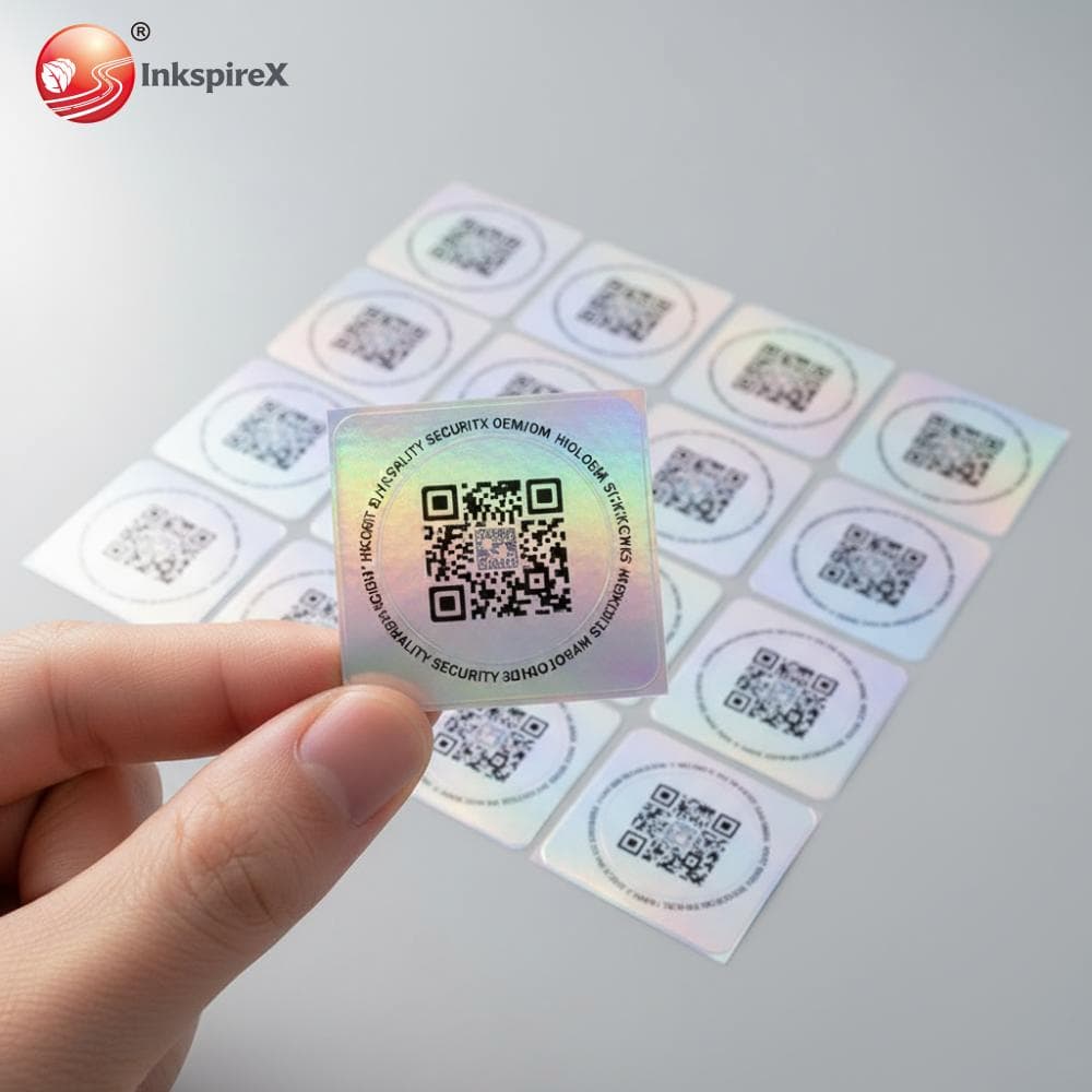 Hologram security label with tamper evidence