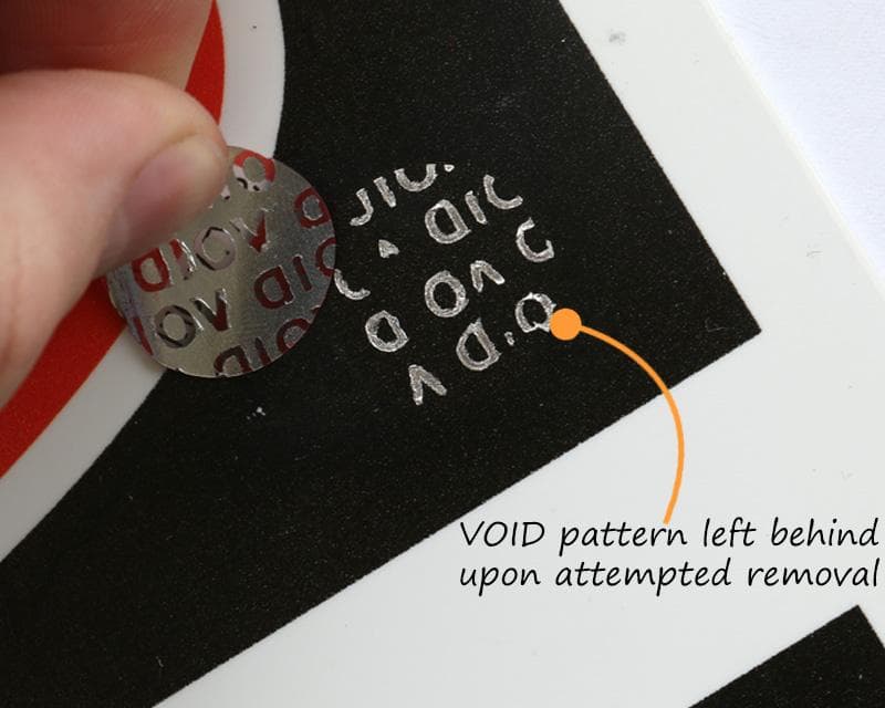 VOID tamper-evident security label